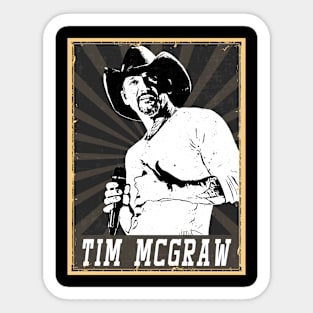 80s Style Tim McGraw Sticker